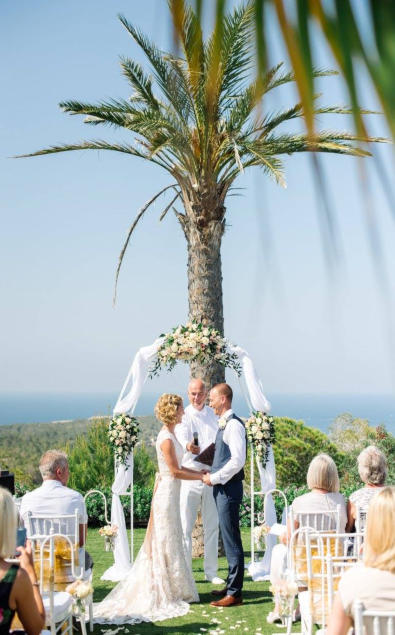 Pic: HP enjoying another happy wedding & blessing on Ibiza