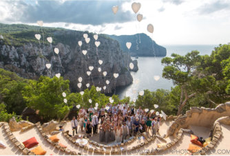 Pic: Balloon release at Hotel Hacienda