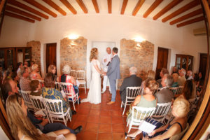 Pic: Fisheye shot of indoor ceremony