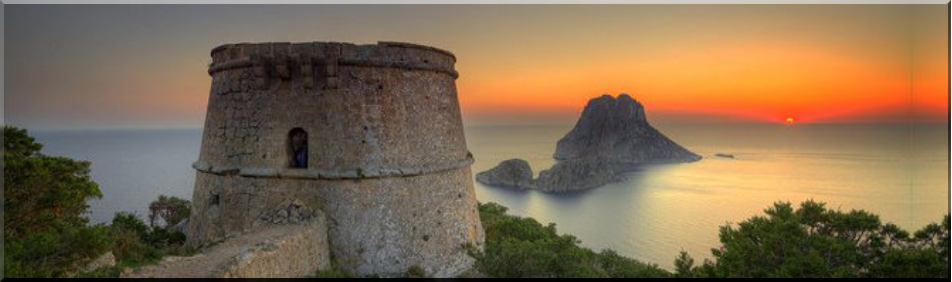 Pic: Es Vedra & the Pirate tower at sunset